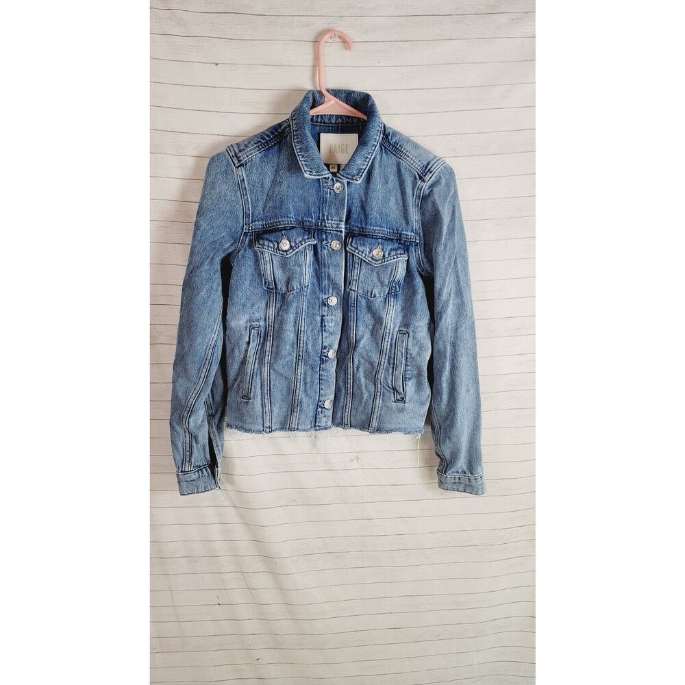 PAIGE ROWAN JEAN JACKET W RAW HEM, S  Z XS